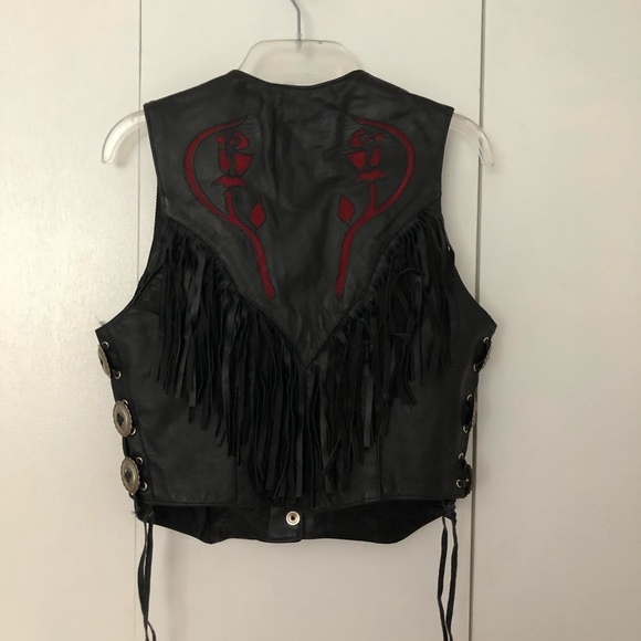 Leather Roses Vest - Picture 6 of 6